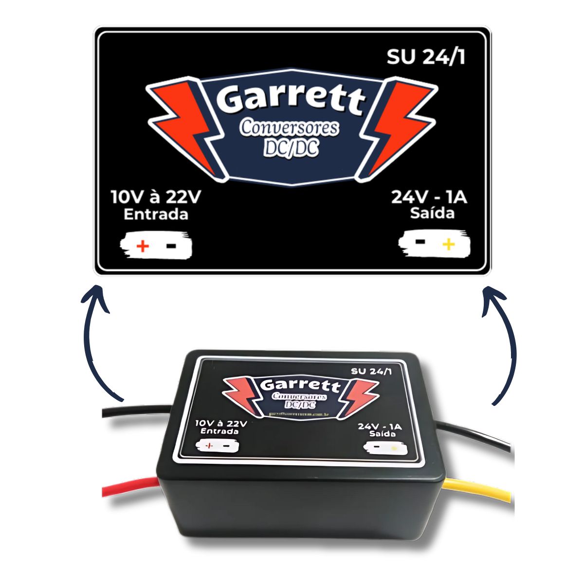 Conversor/Regulador de Tensão - Entrada 10V à 22V - Saída 24V-1A - SU24/1 - Imagem 5