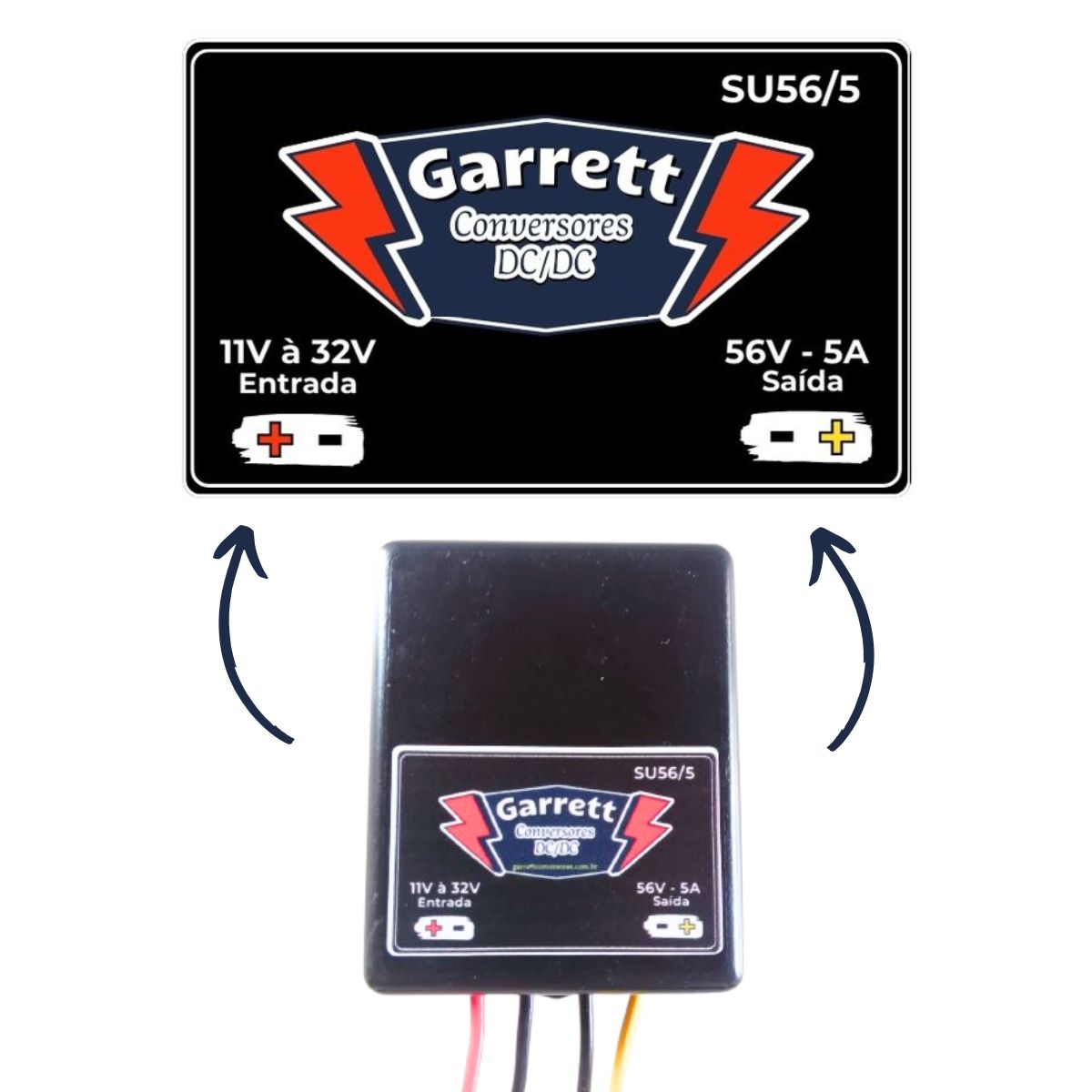 Conversor/Regulador de Tensão – Entrada 11V à 32V – Saída 56V-5A – SU56/5 - Imagem 6